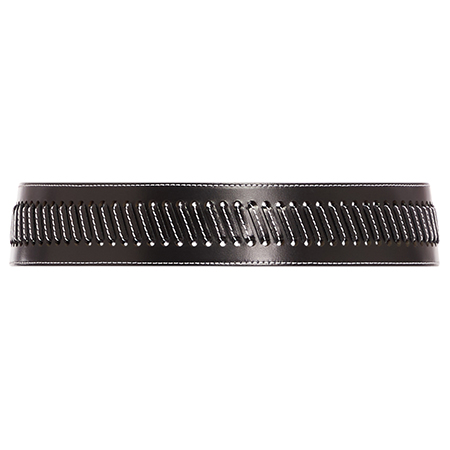 Marina Rinaldi Woven Topstitch Belt Black