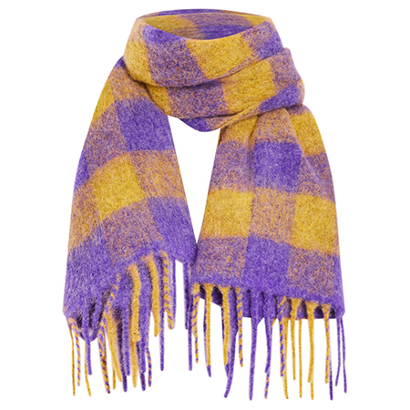 Marina Rinaldi Wool Blend Scarf Violet and Sage