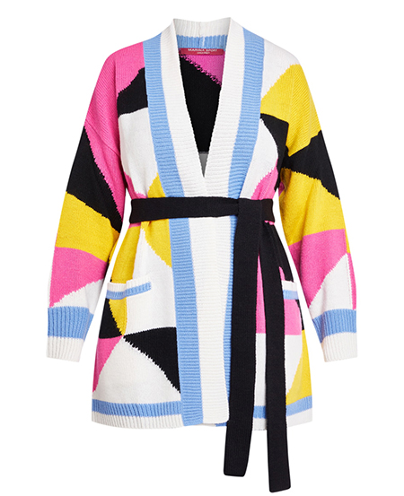 Marina Rinaldi Intarsia Cardigan Multi-Colour
