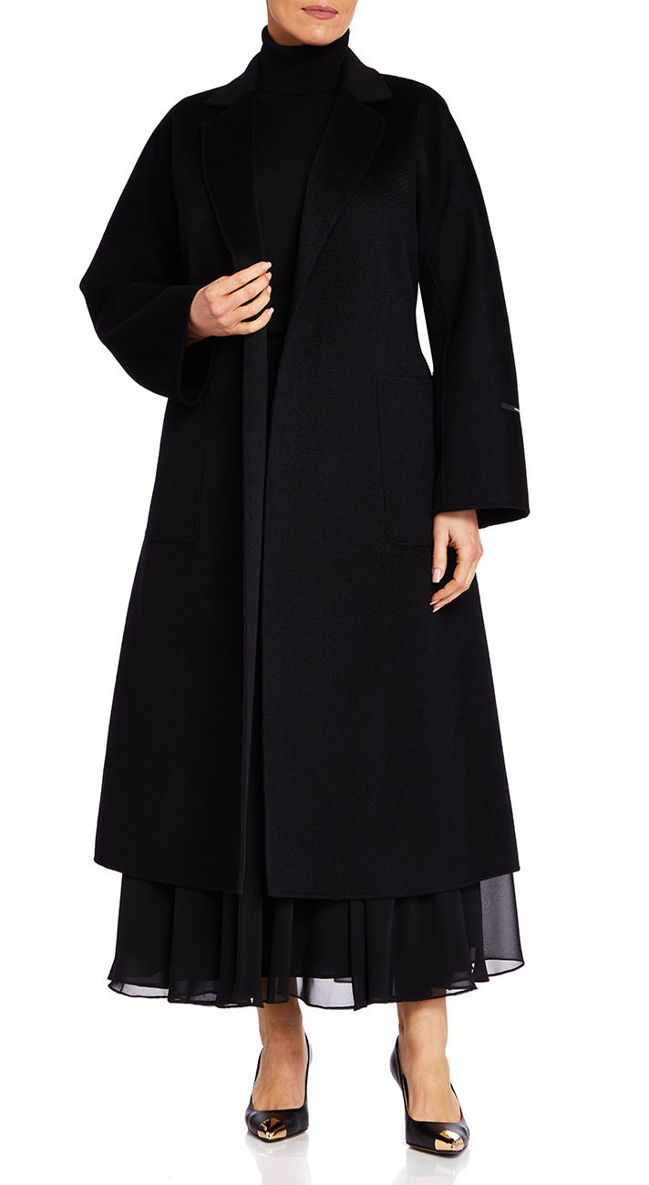 Marina Rinaldi double-face black coat
